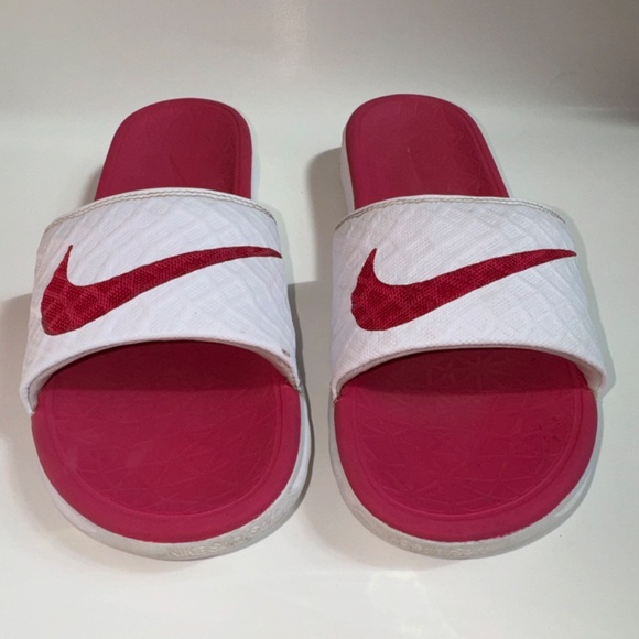 Nike Kawa White and Pink Slides - Picture 4 of 7